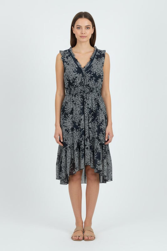 Robe Fleurie Bleu et Blanc - Taille M/38