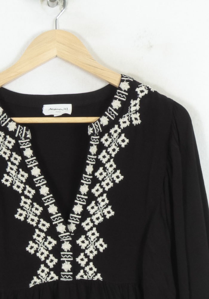 Blouse Noire et Blanche - Taille L/40