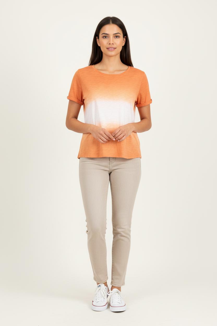 Tee-shirt Orange et Blanc - Taille M/38