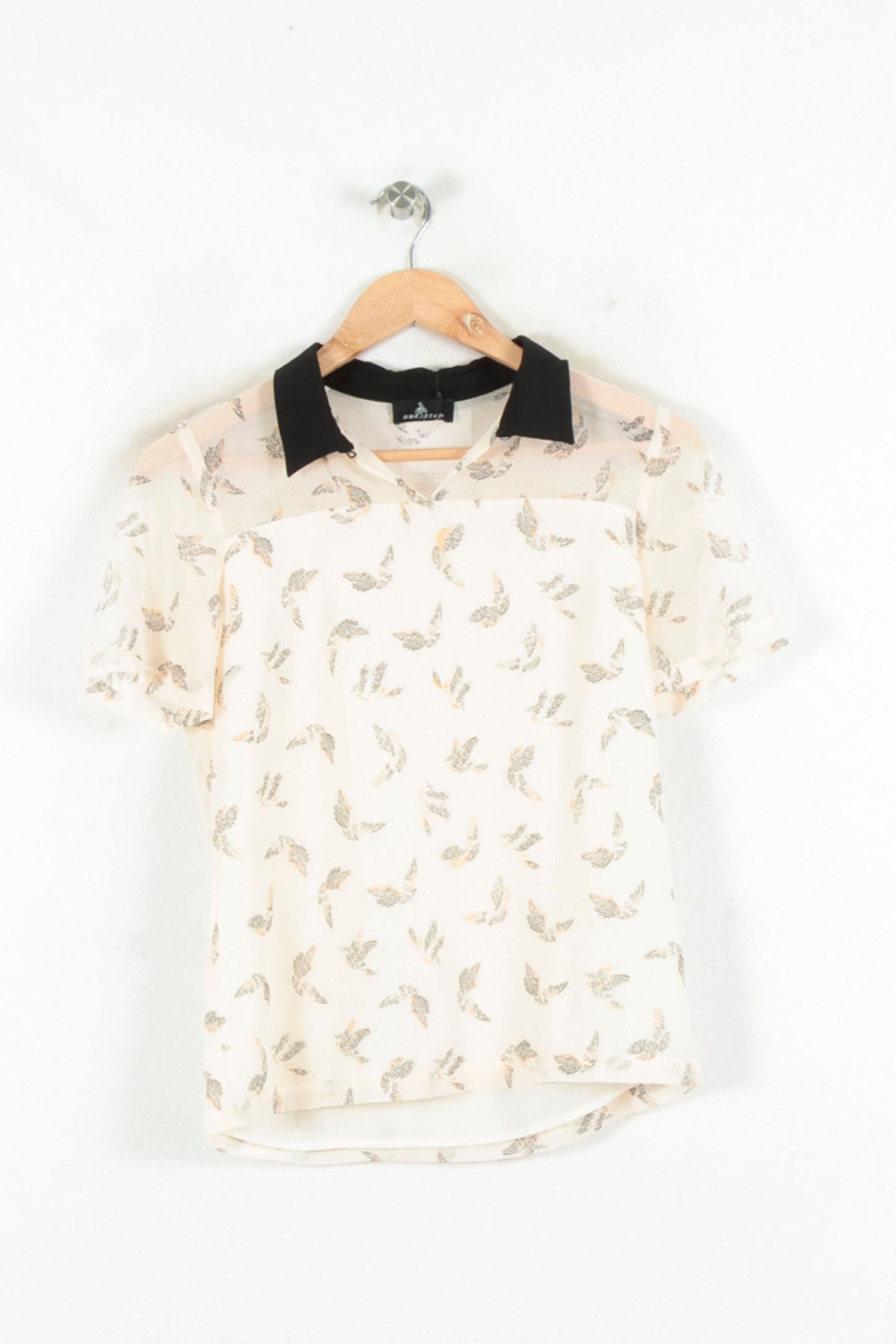 Chemisier Beige et Noir - Taille XS/34