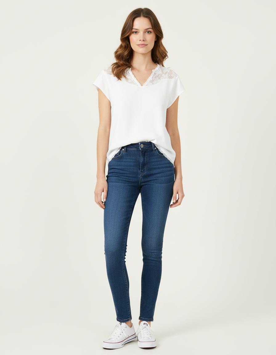 T-shirt blanc - Taille XS/34