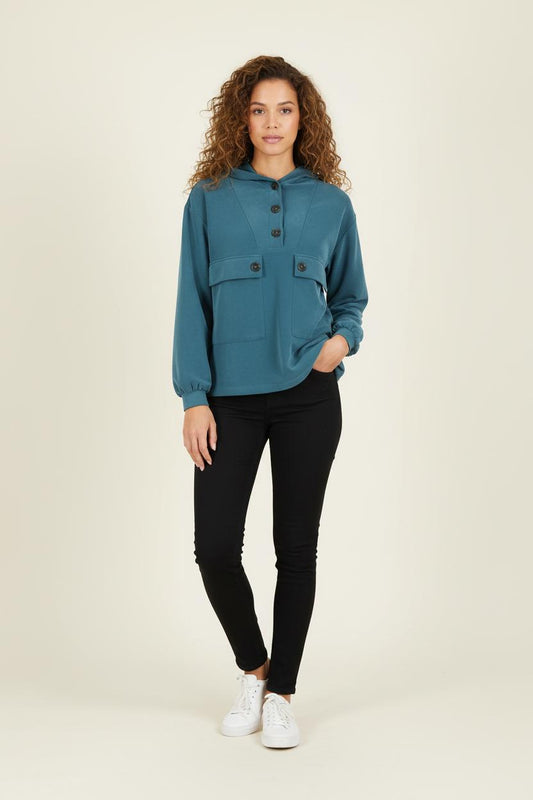 Sweat à Capuche Bleu - Taille S/36