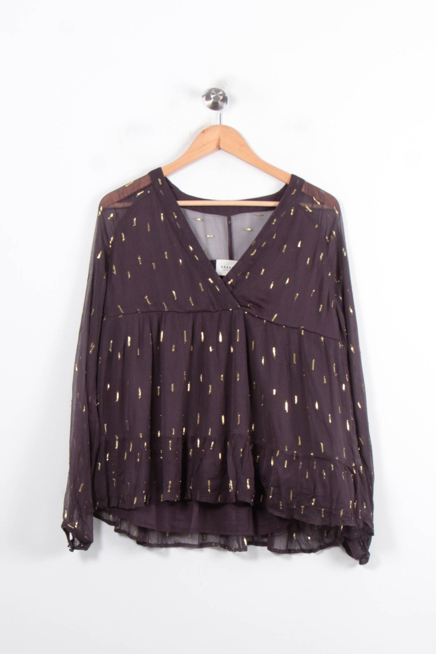 Blouse Noire et Dorée - Taille S/36