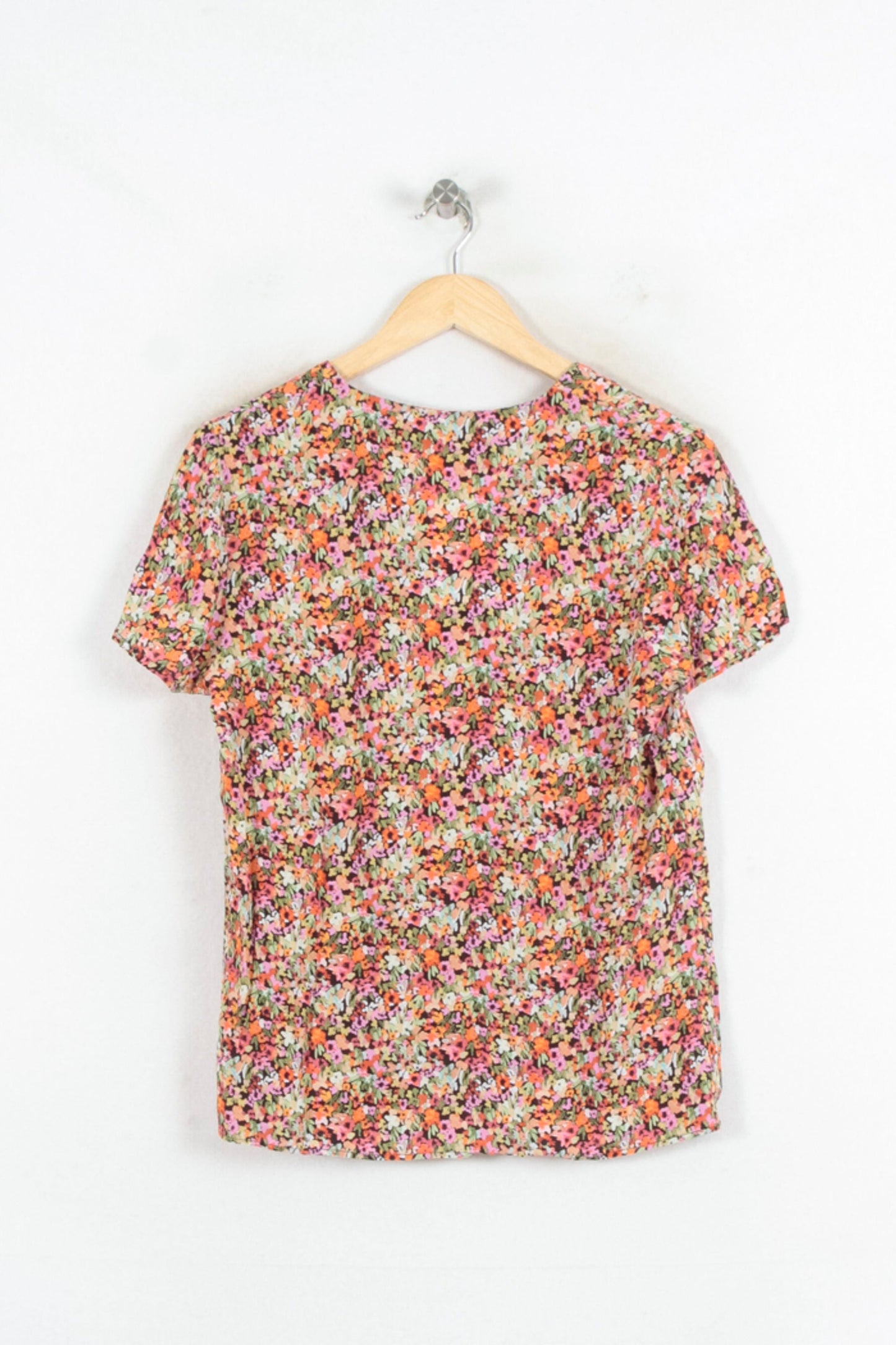 Blouse Fleurie Rose et Orange - Taille S/36