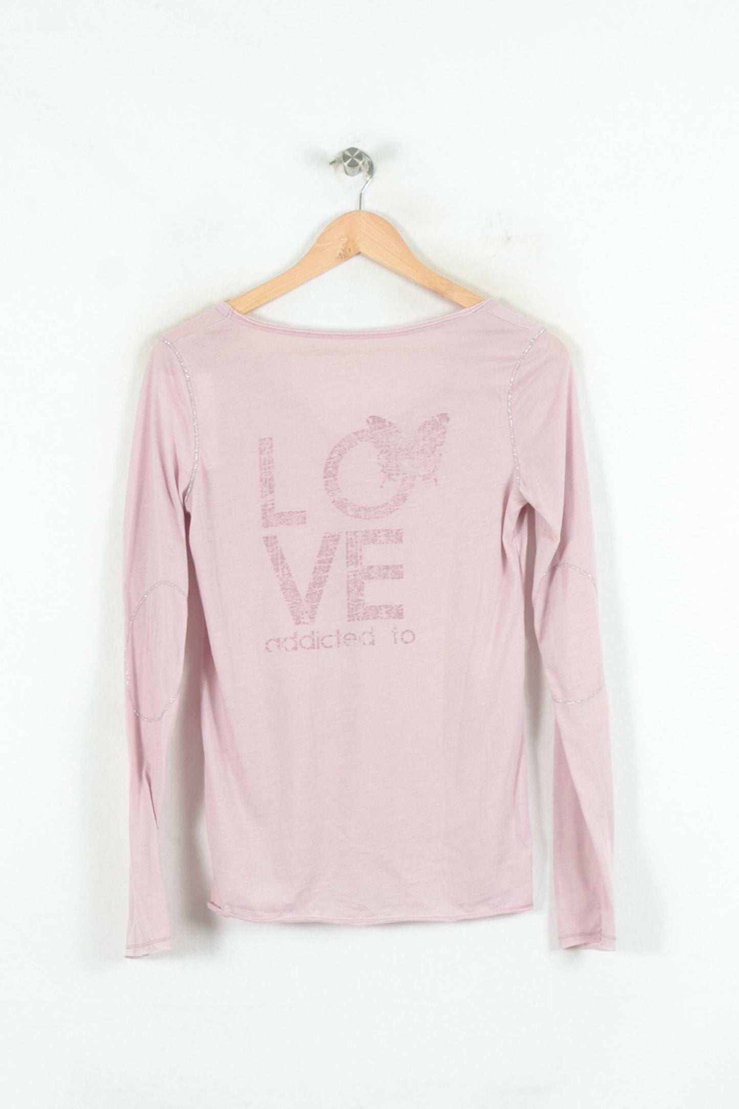 Tee-shirt Manches Longues Rose - Taille M/38