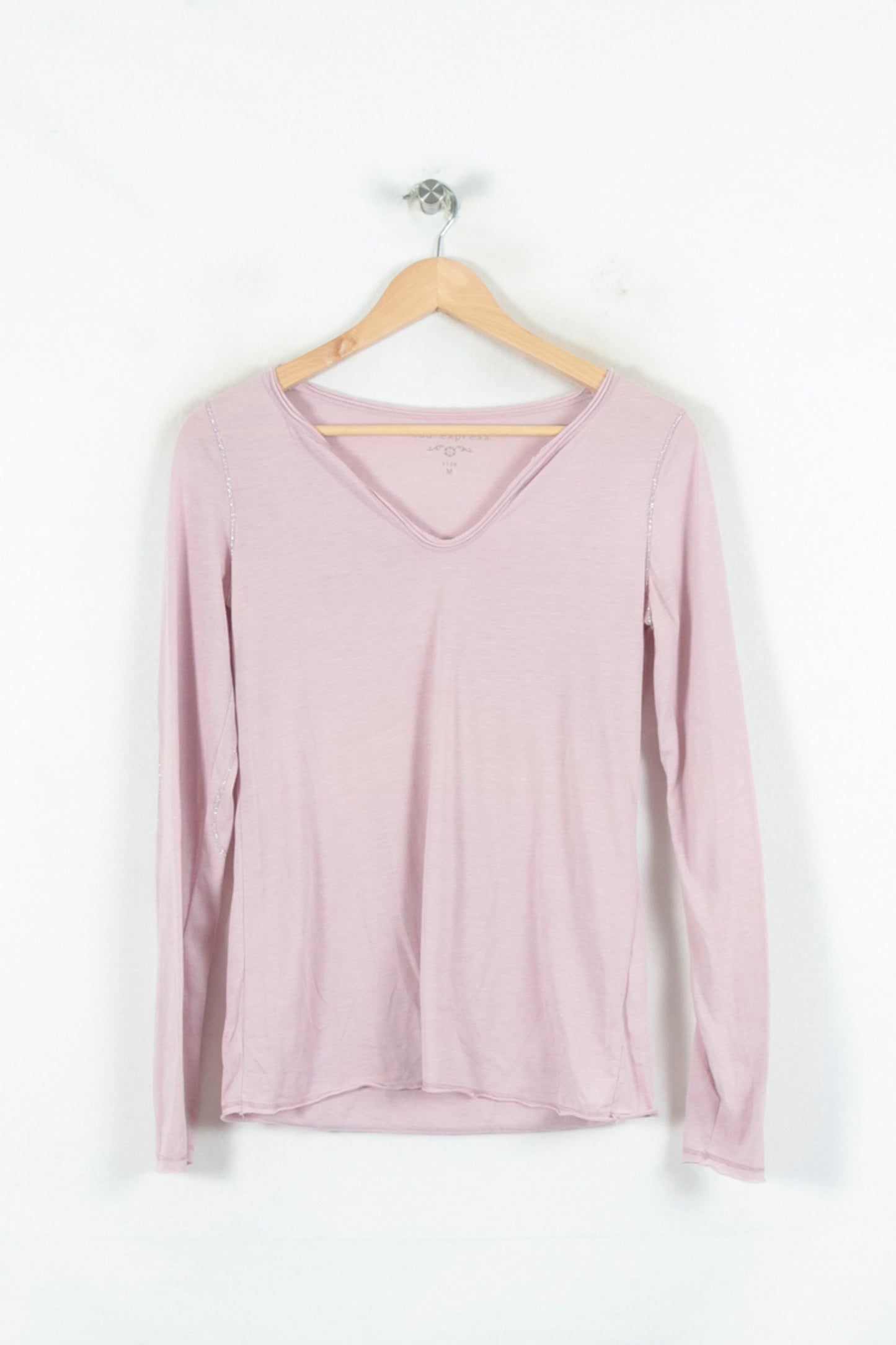 Tee-shirt Manches Longues Rose - Taille M/38