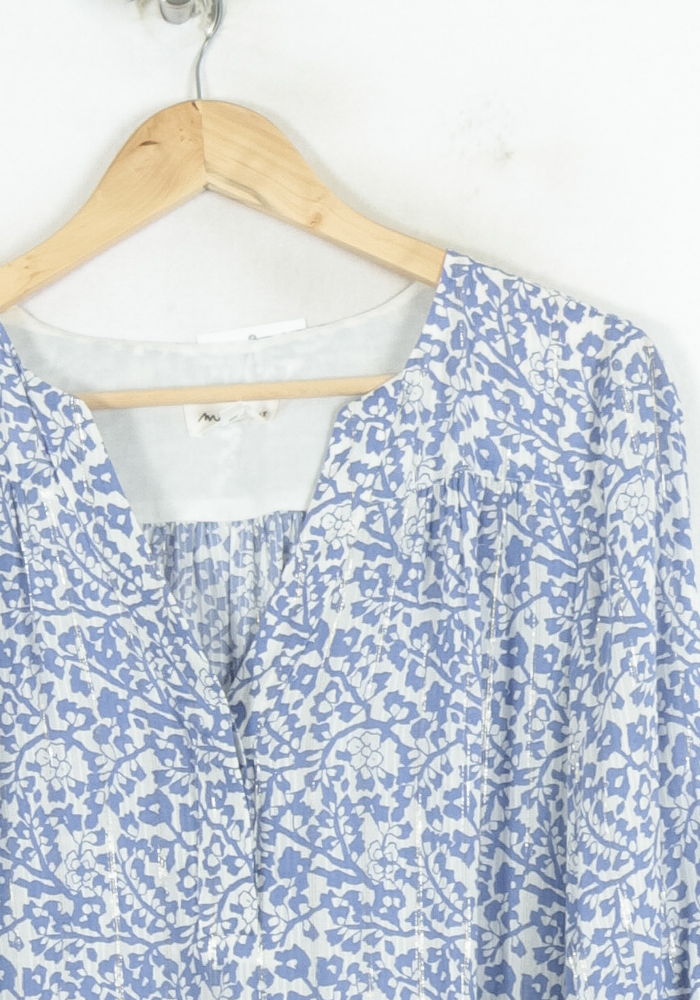 Blouse Bleue et Blanche - Taille M/38