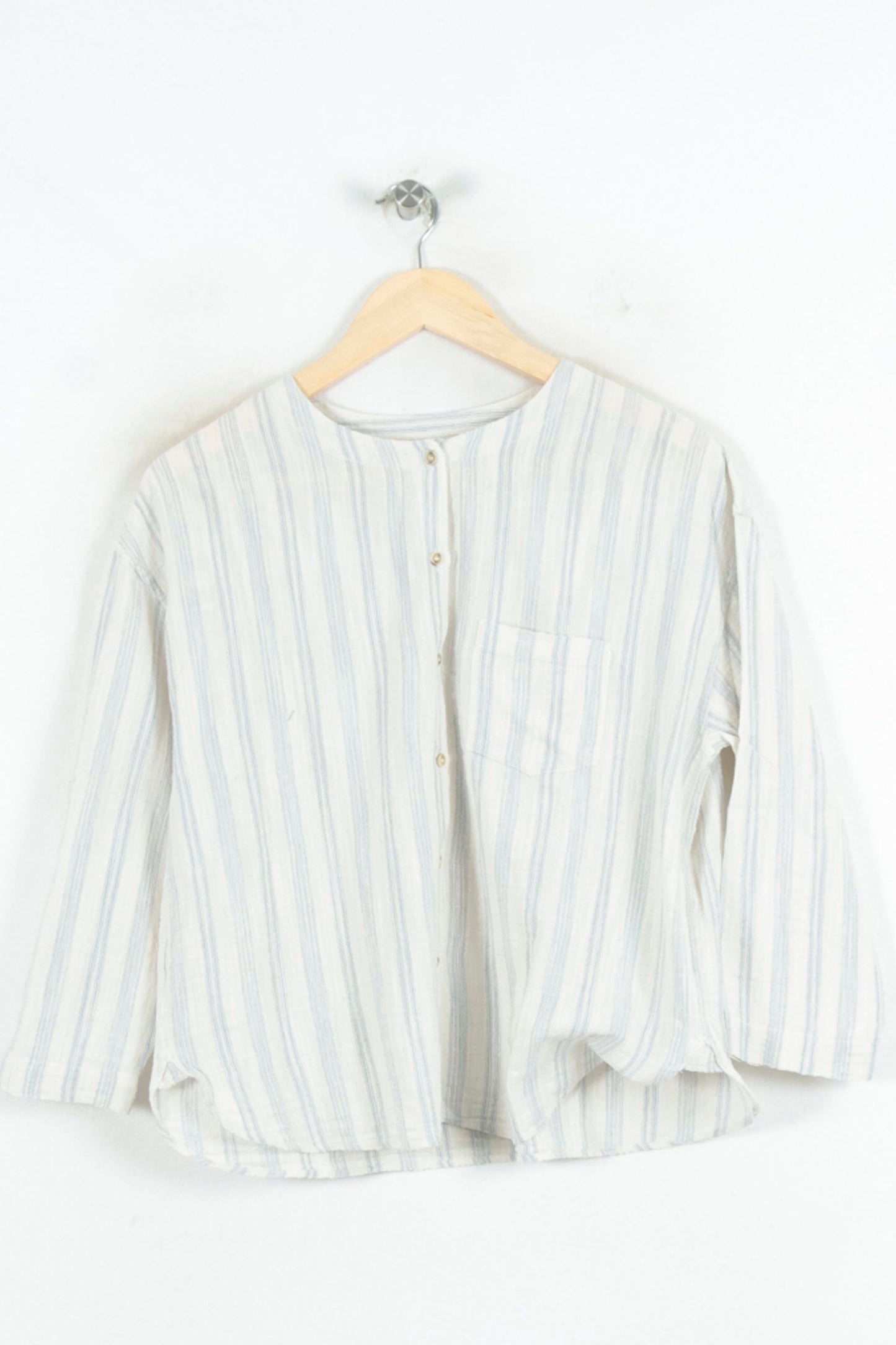 Blouse Blanche et Bleue - Taille S/36