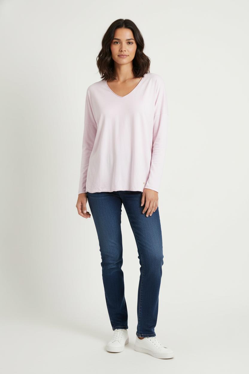 Tee-shirt Manches Longues Rose - Taille S/36