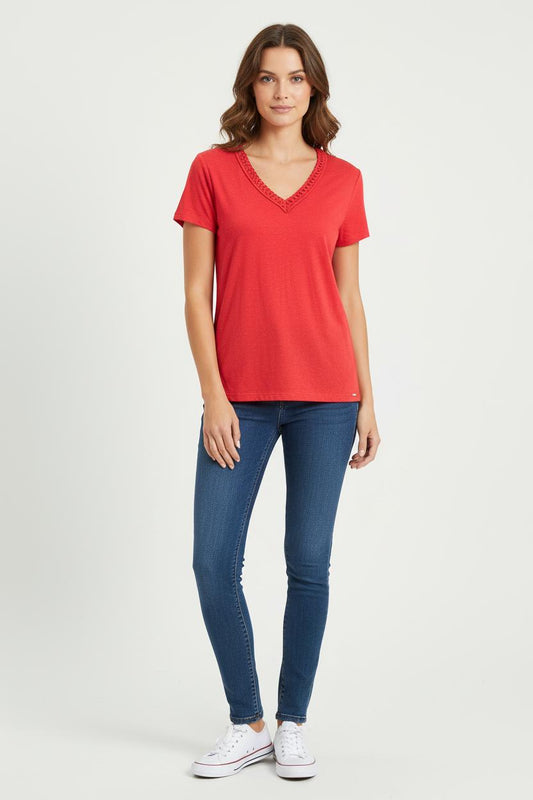 Tee-shirt Rouge - Taille S/36