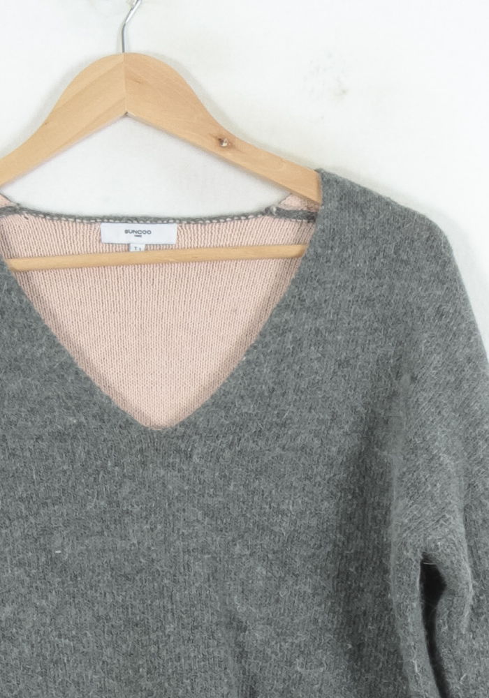 Pull Gris et Rose - Taille S/36