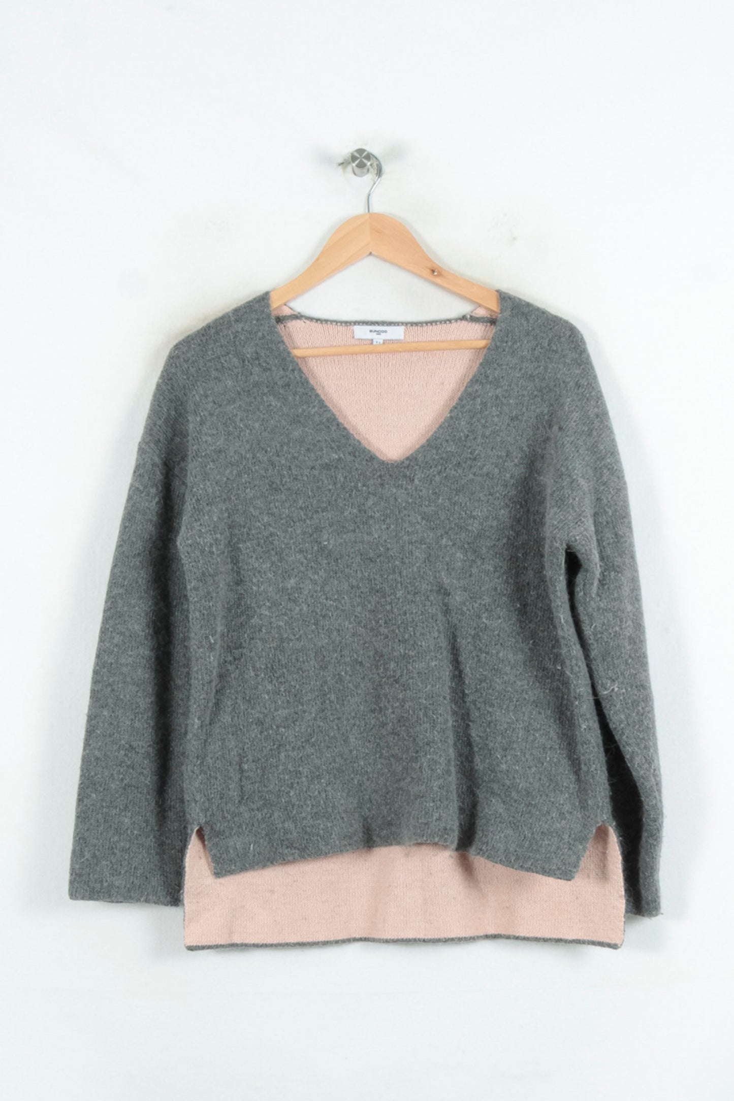 Pull Gris et Rose - Taille S/36