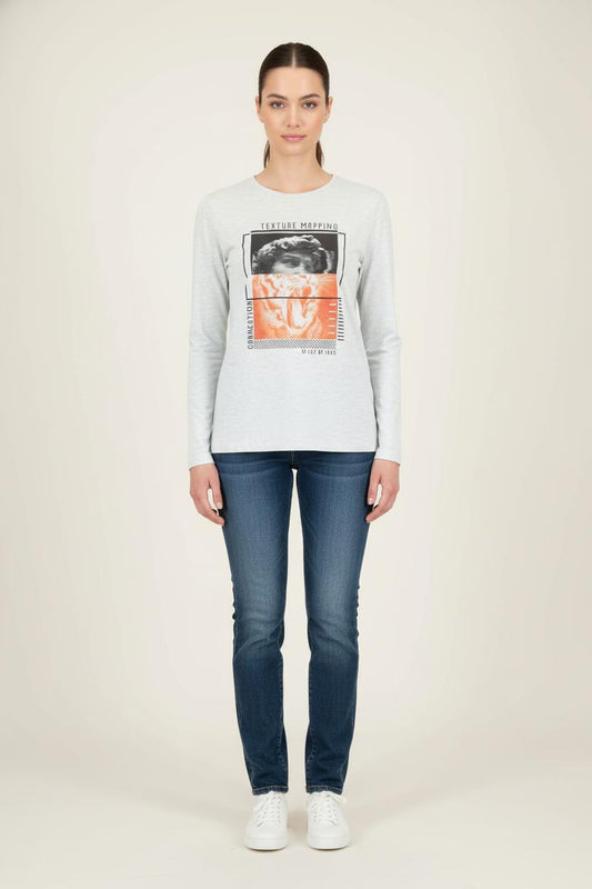 Tee Shirt Manches Longues Gris - Taille S/36