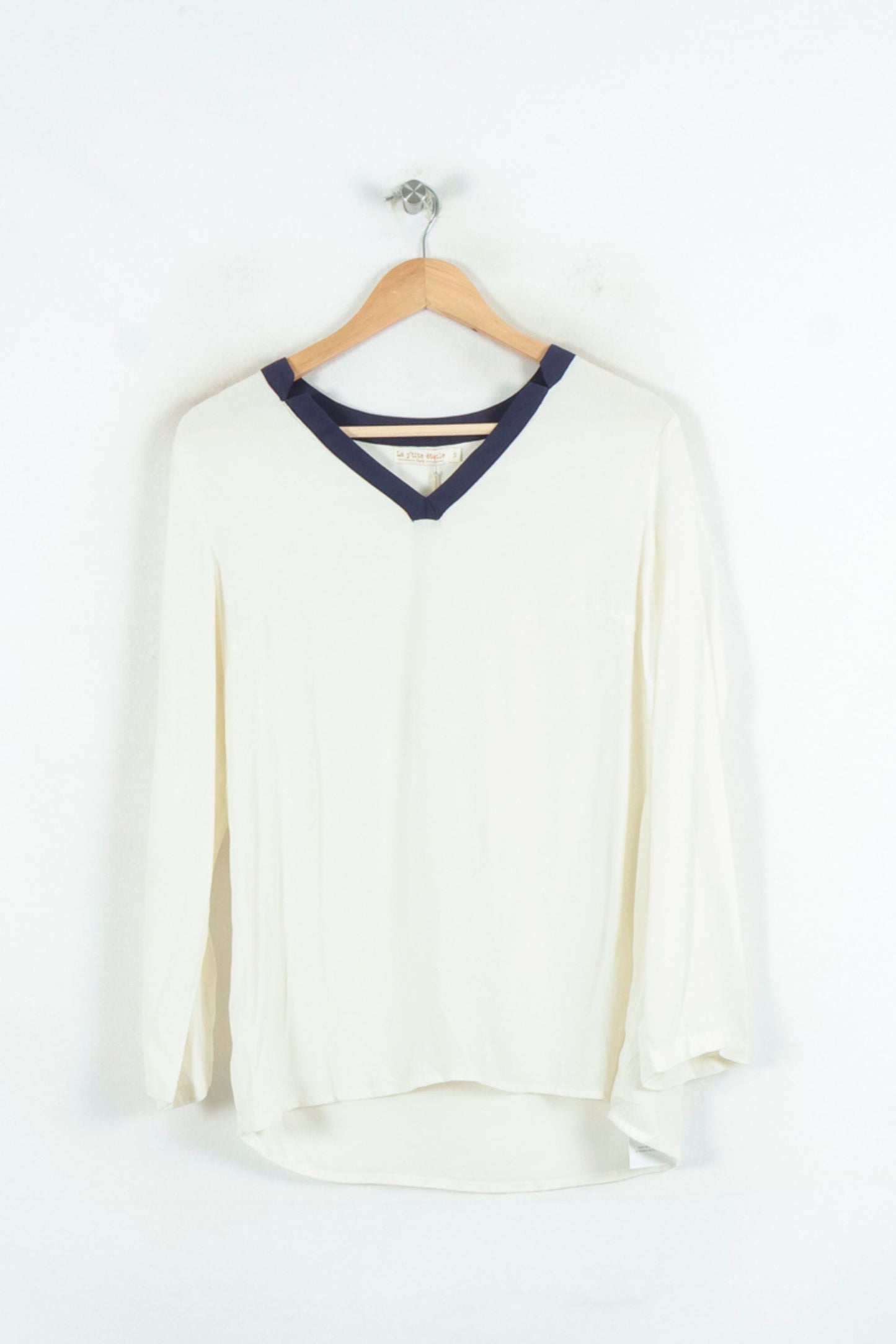 Blouse Blanche et Bleue - Taille S/36