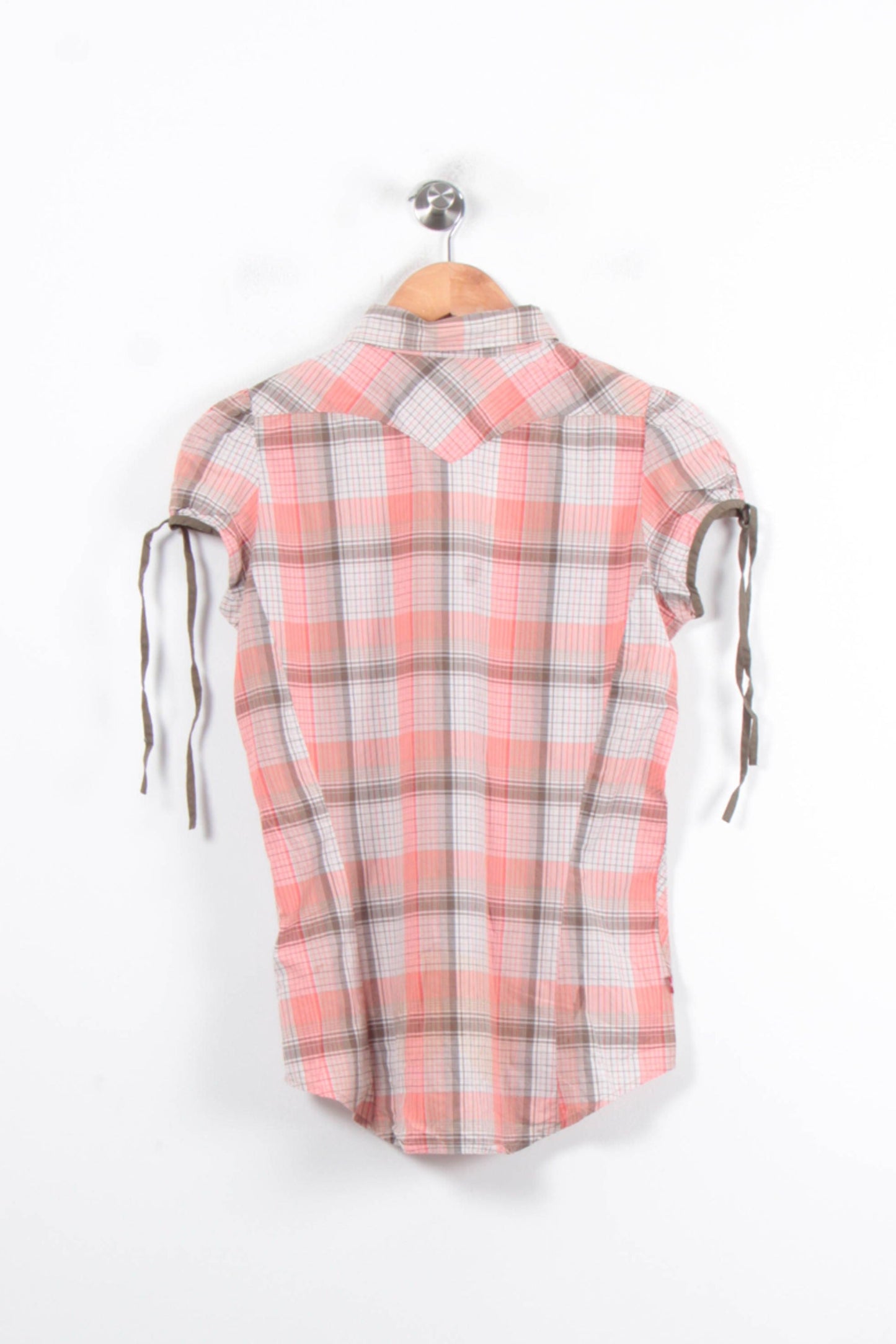 Chemise à Carreaux Rose et Beige - Taille S/36