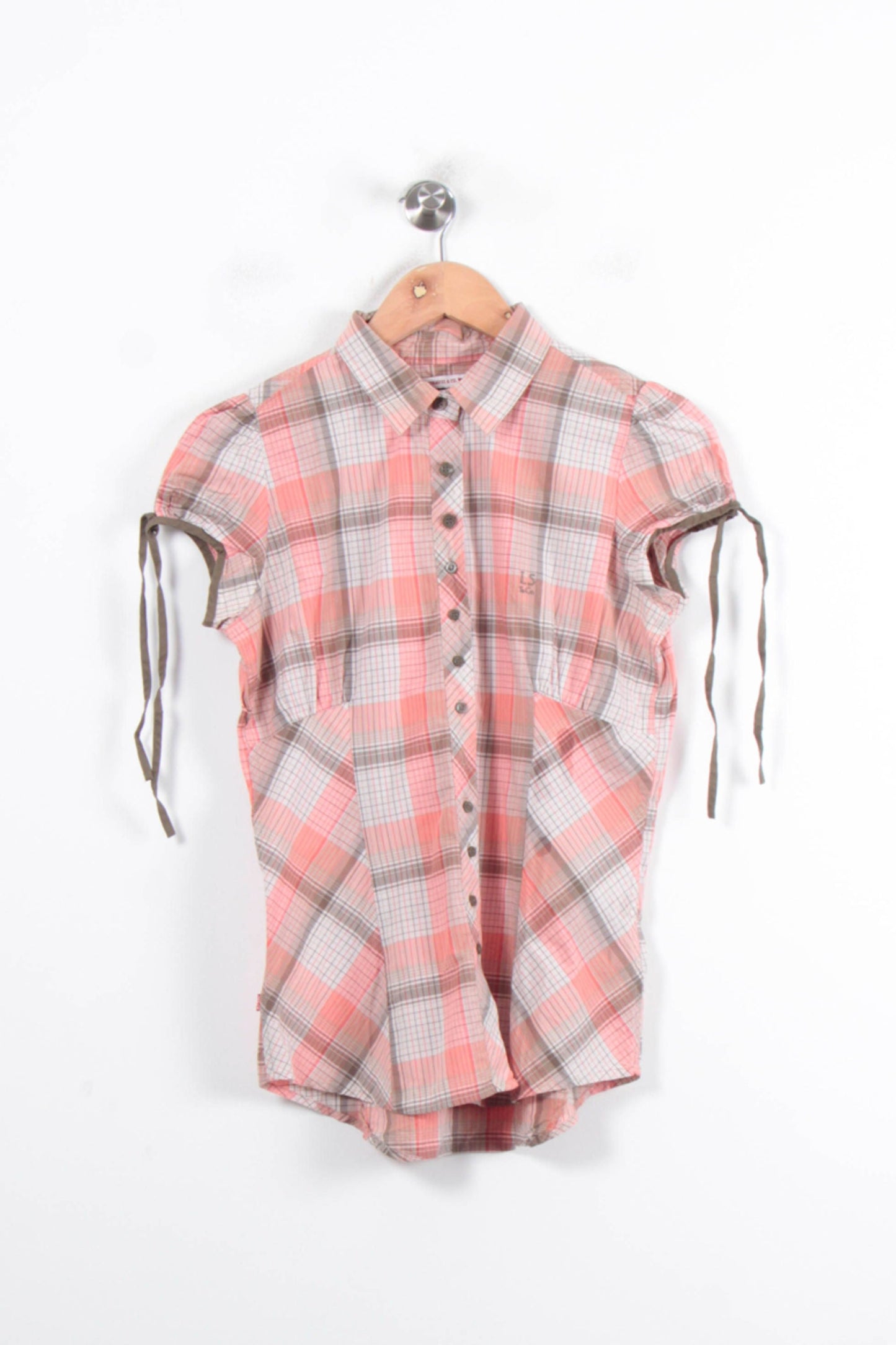 Chemise à Carreaux Rose et Beige - Taille S/36