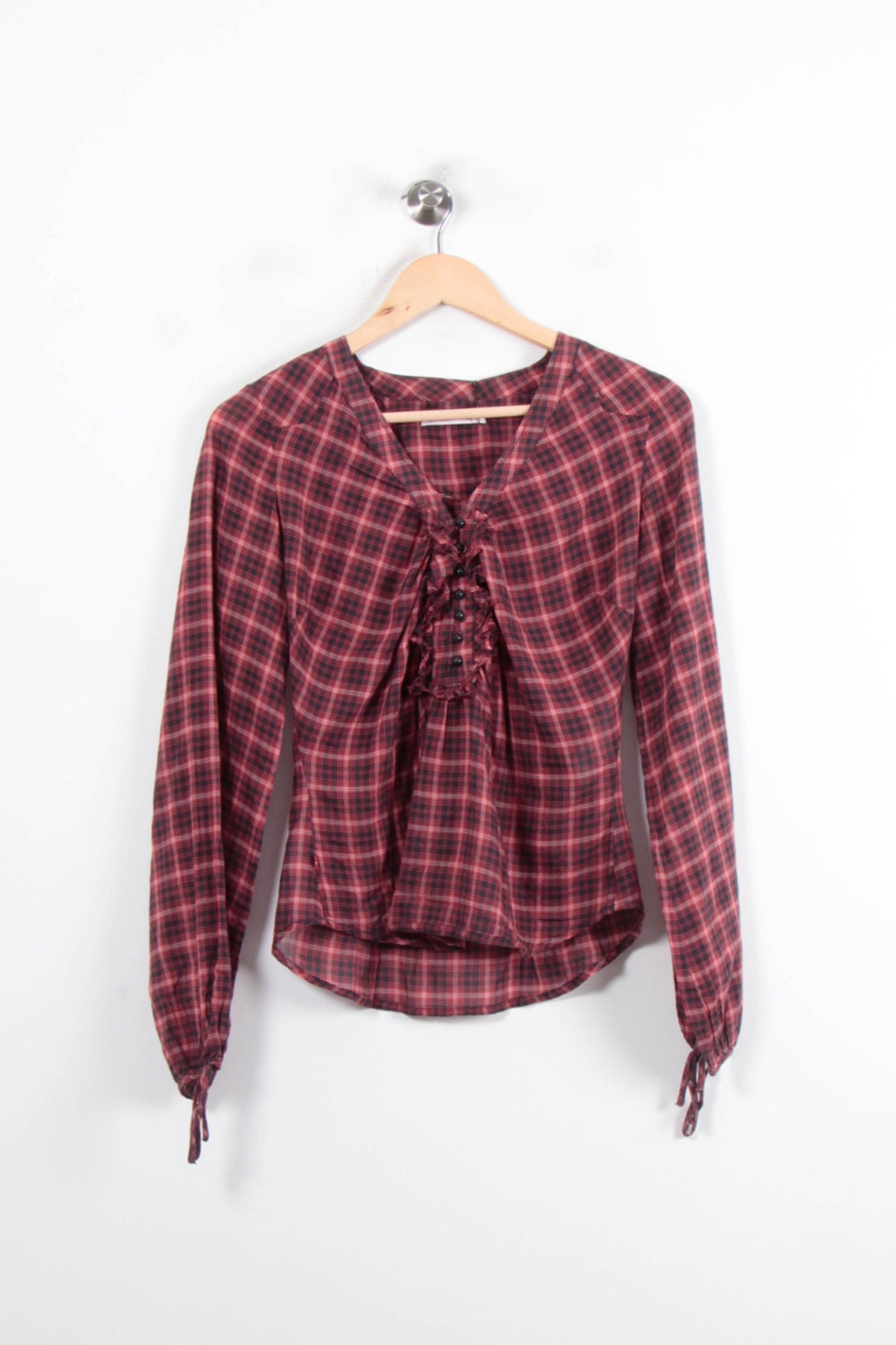 Blouse Carreaux Rouge et Noir - Taille M/38