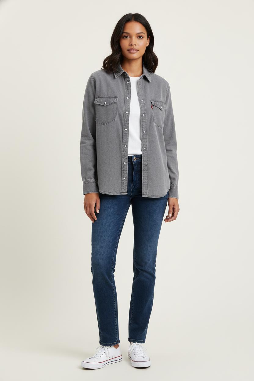 Chemise en Jean Grise - Taille L/40