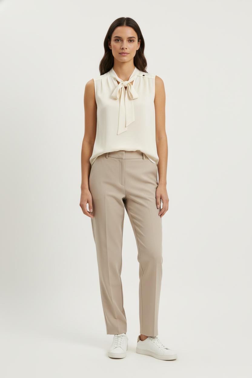 Blouse Sans Manches Beige - Taille M/38