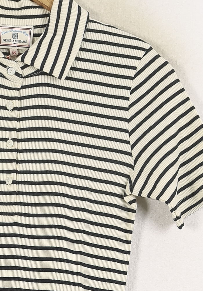 Robe Chemise Rayée Noire et Blanche - Taille M/38