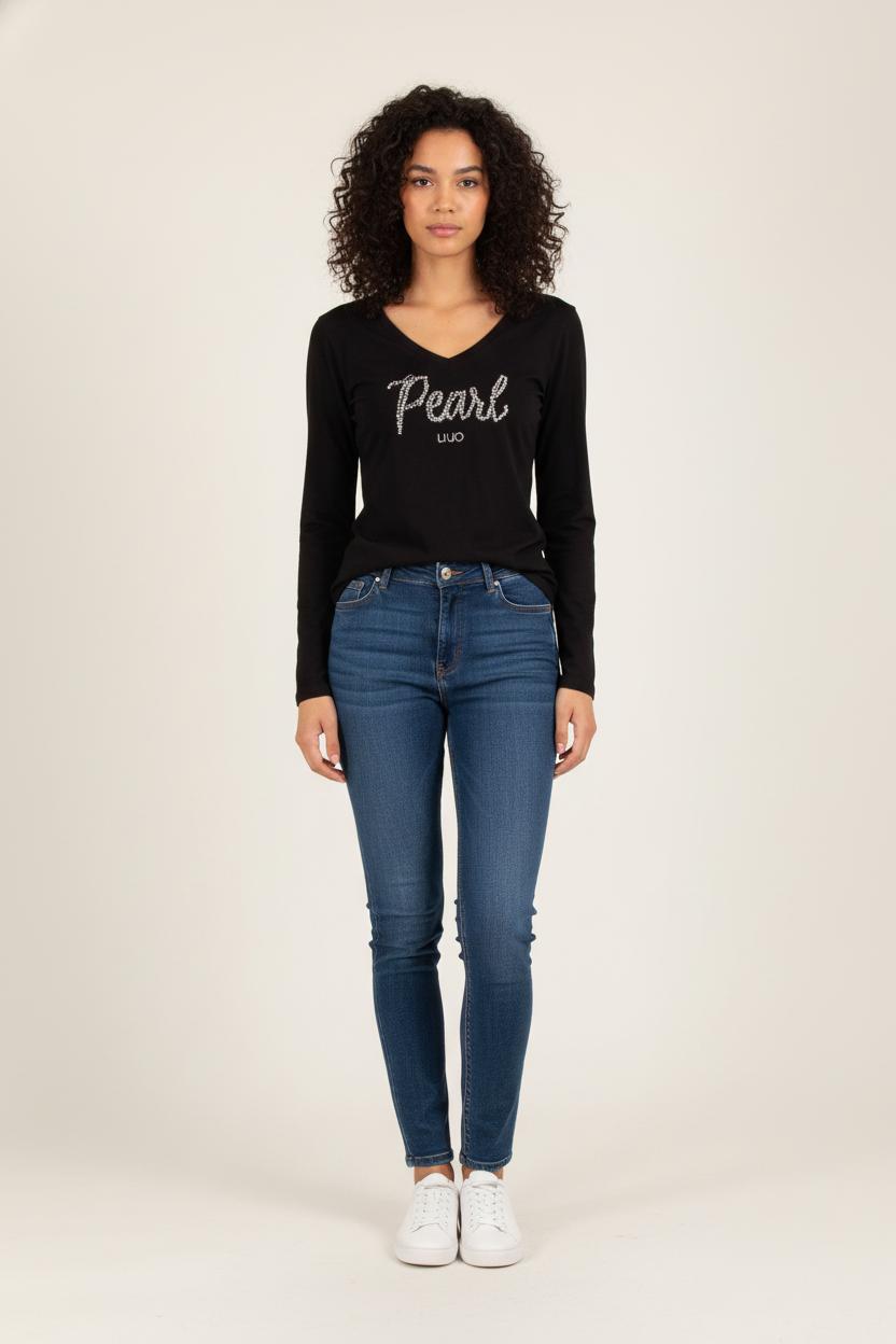 Tee-shirt Manches Longues Noir - Taille S/36