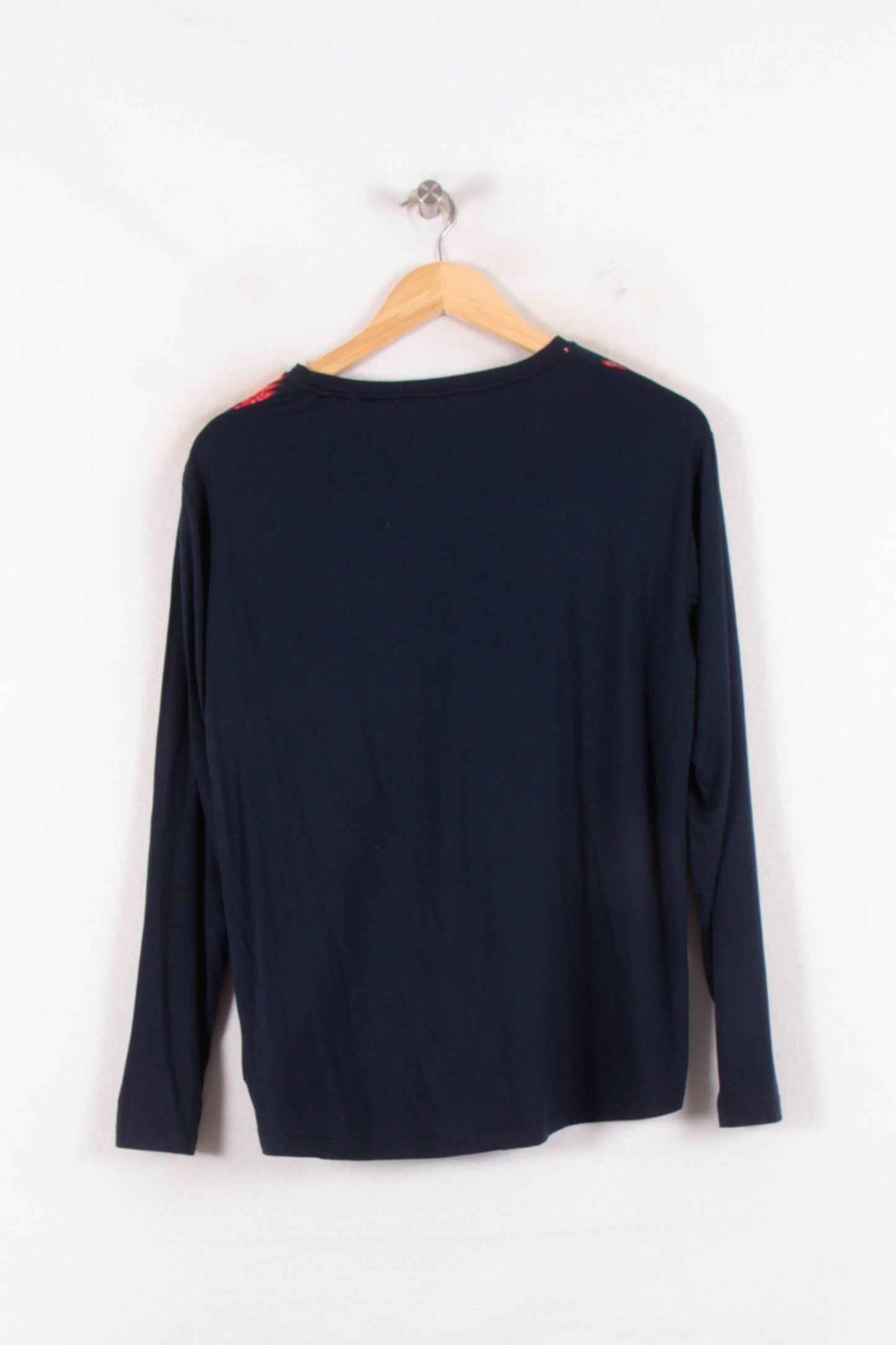 Tee-shirt Manches Longues Bleu Marine et Rouge - Taille L/40