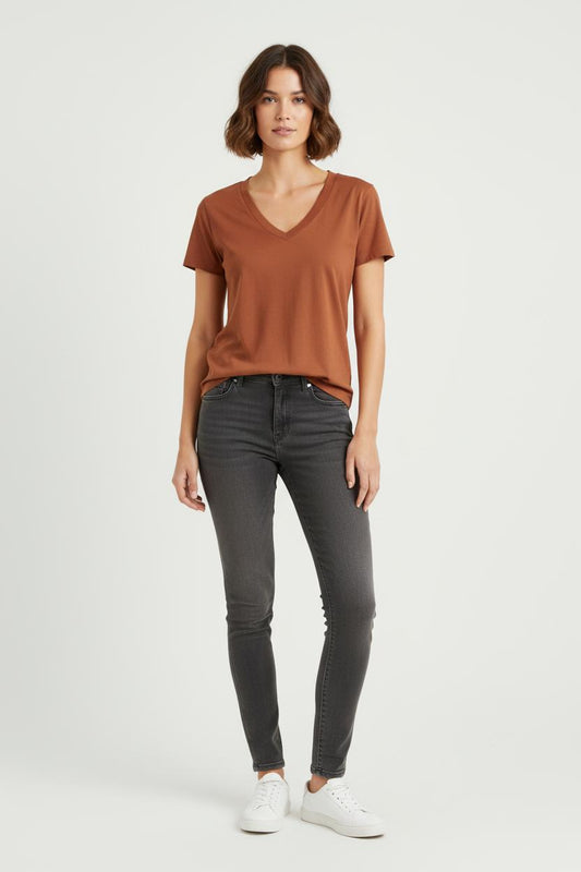 Tee-shirt Marron - Taille S/36