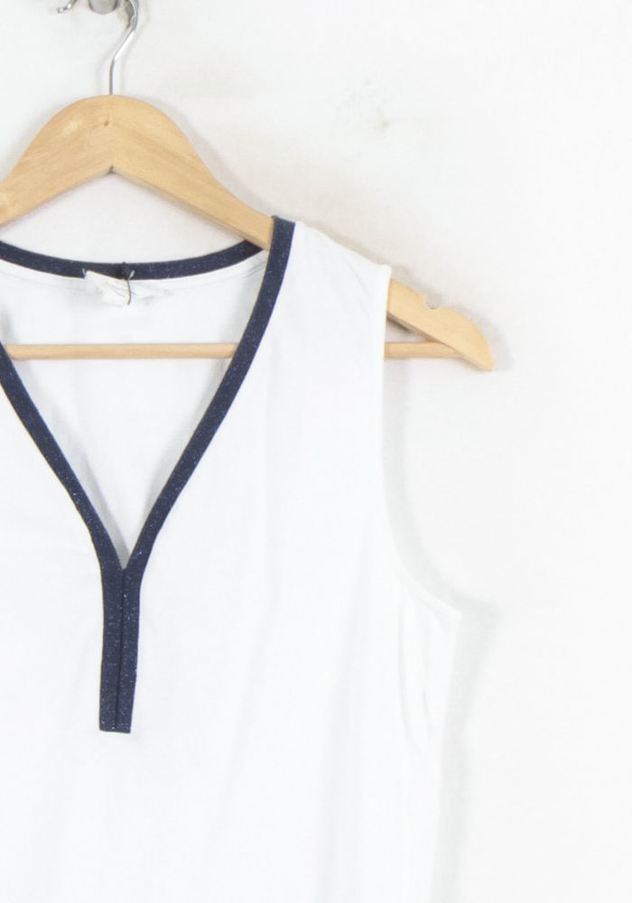 Débardeur Blanc et Bleu - Taille S/36