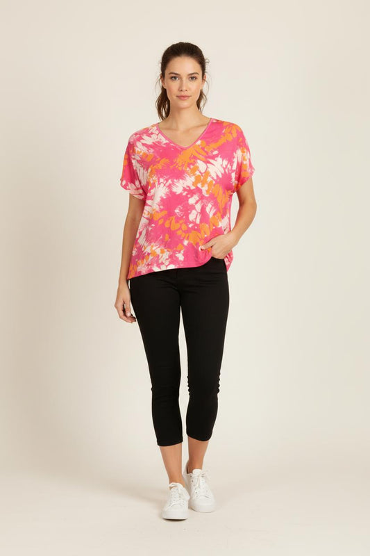 T-shirt Rose et Orange - Taille S/36