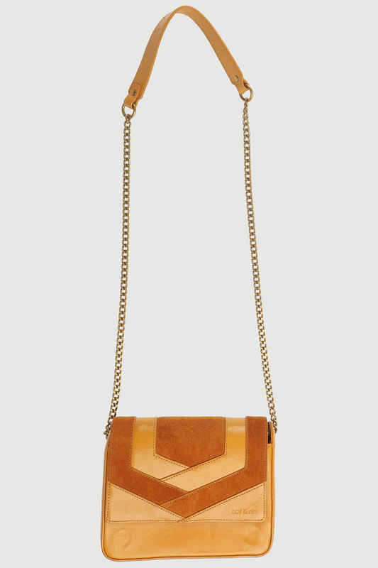 Sac Porté Épaule Jaune et Marron