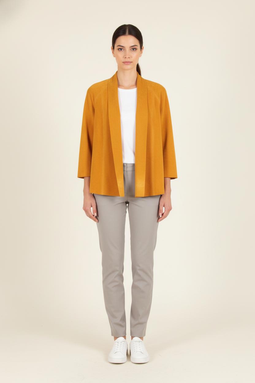 Veste en Cuir Orange - Taille M/38