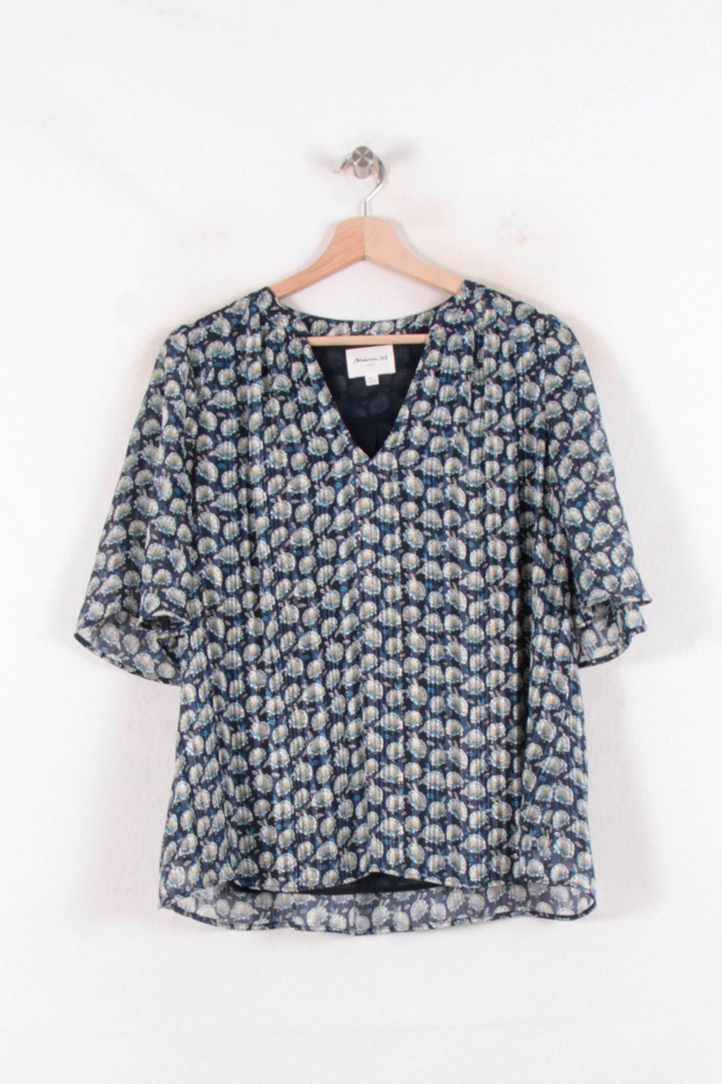 Blouse Bleue et Blanche - Taille L/40