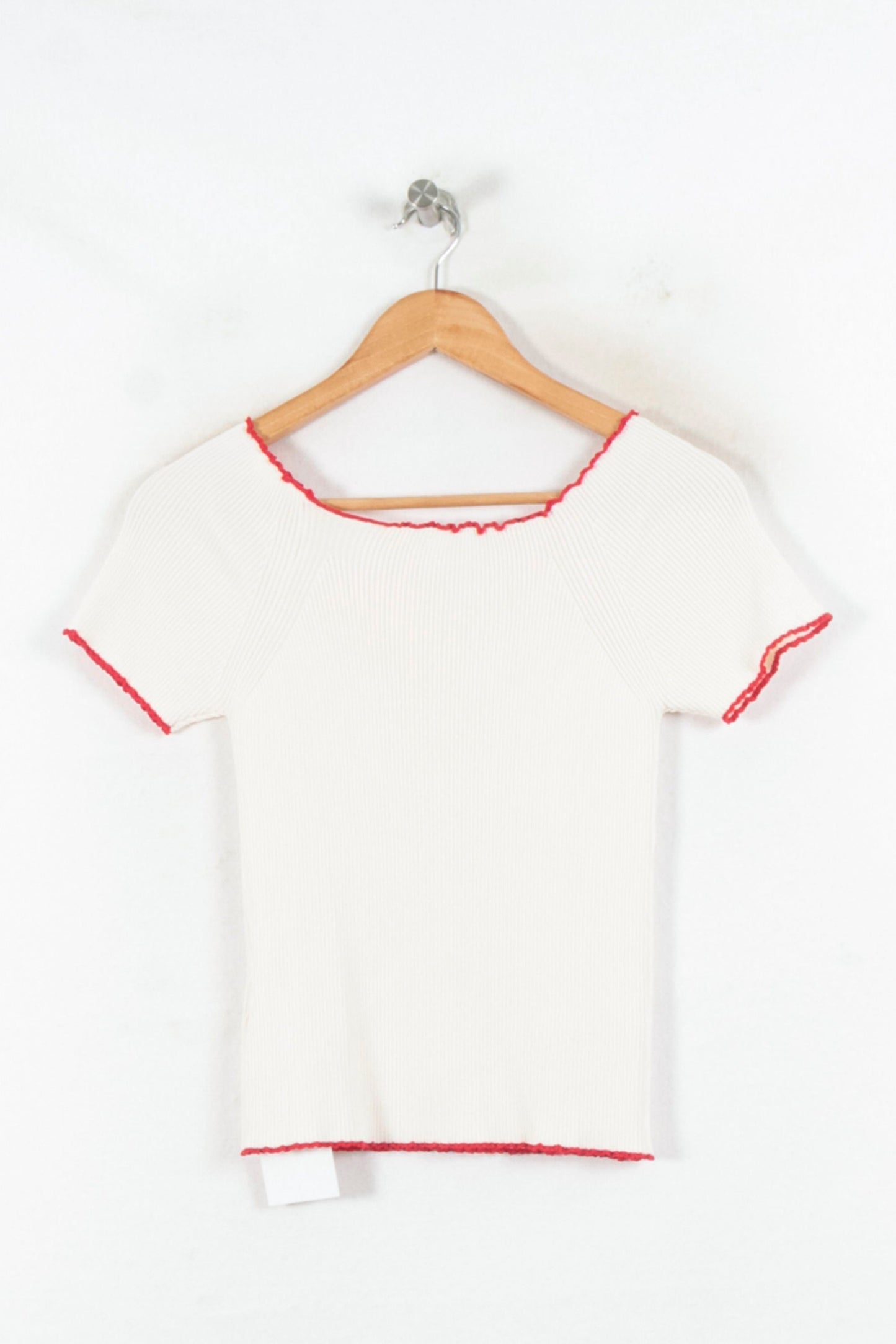 T-shirt beige et rouge - Taille L/40