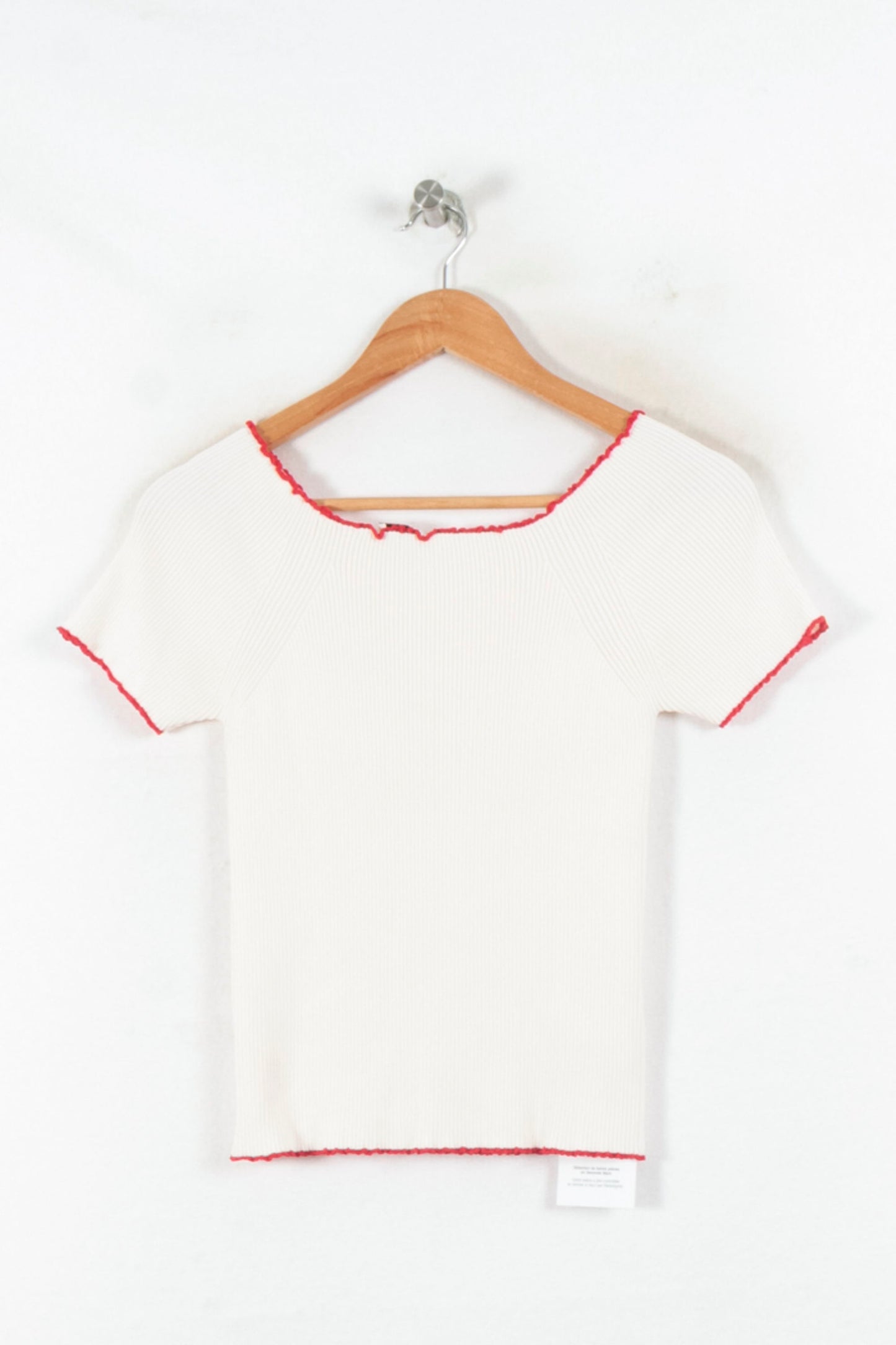 T-shirt beige et rouge - Taille L/40