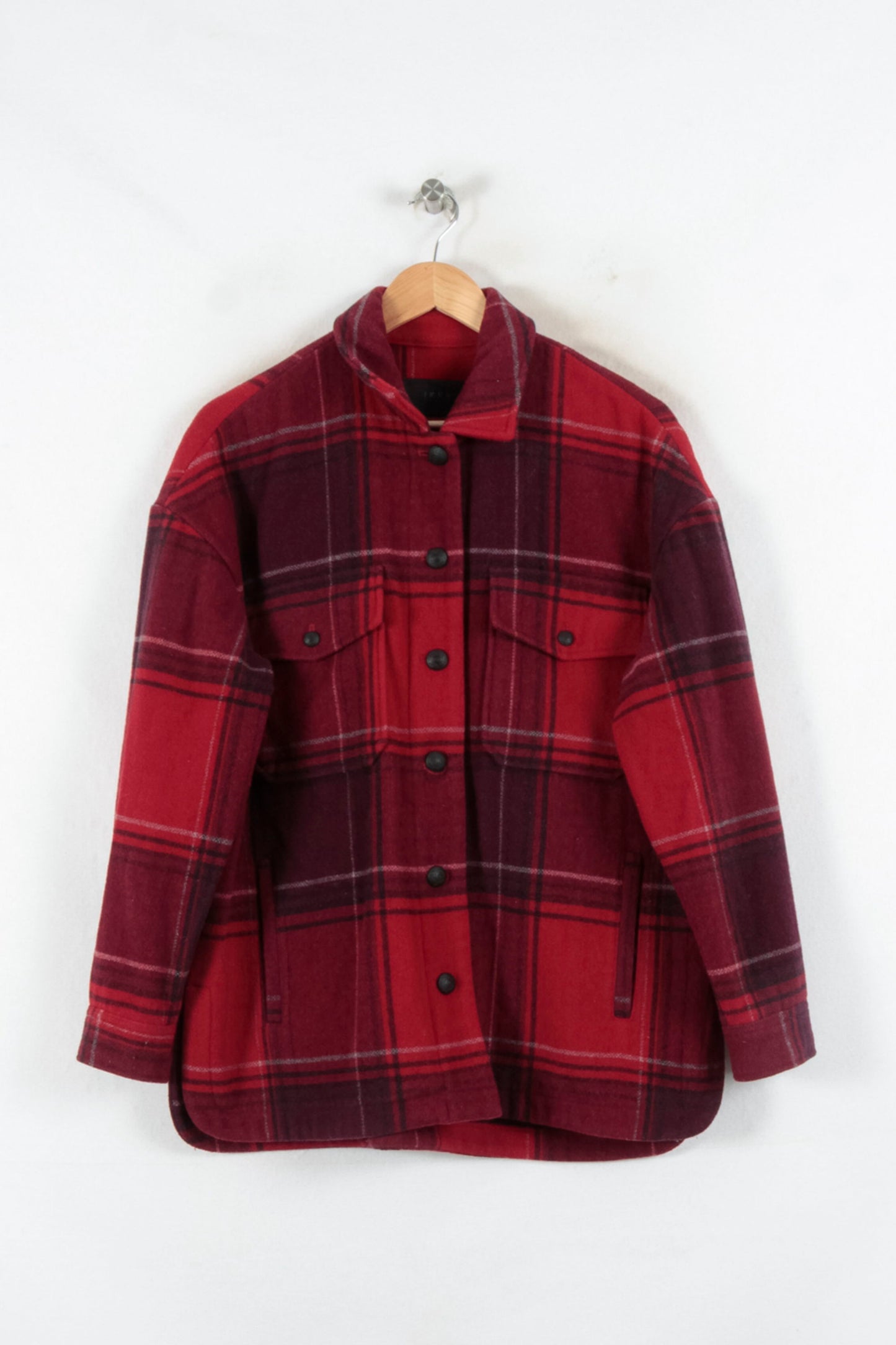 Veste à Carreaux Rouge et Bordeaux - Taille M/38