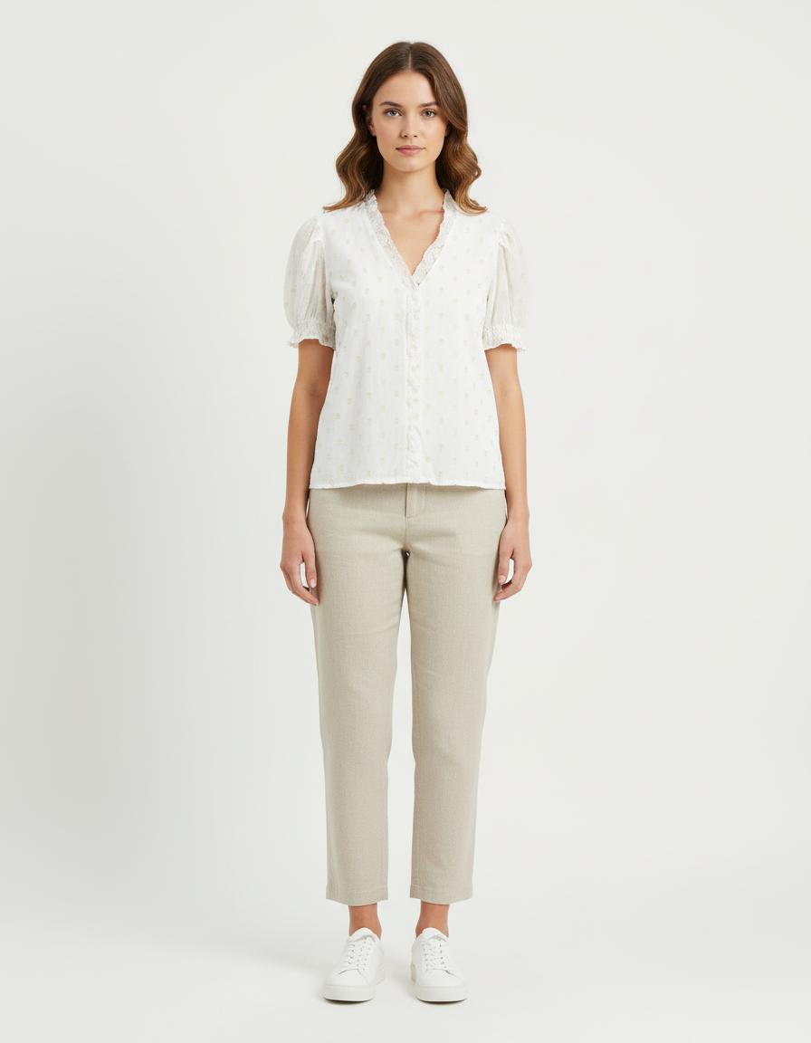 Blouse Beige - Taille XS/34