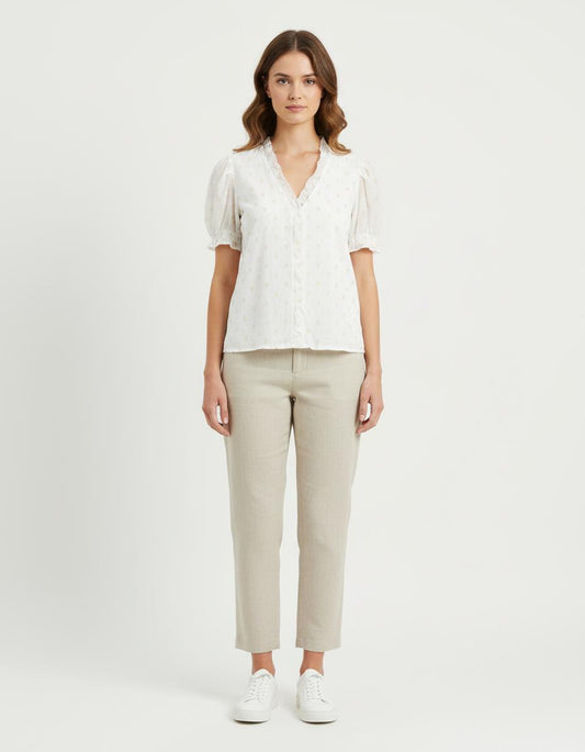 Blouse Beige - Taille XS/34