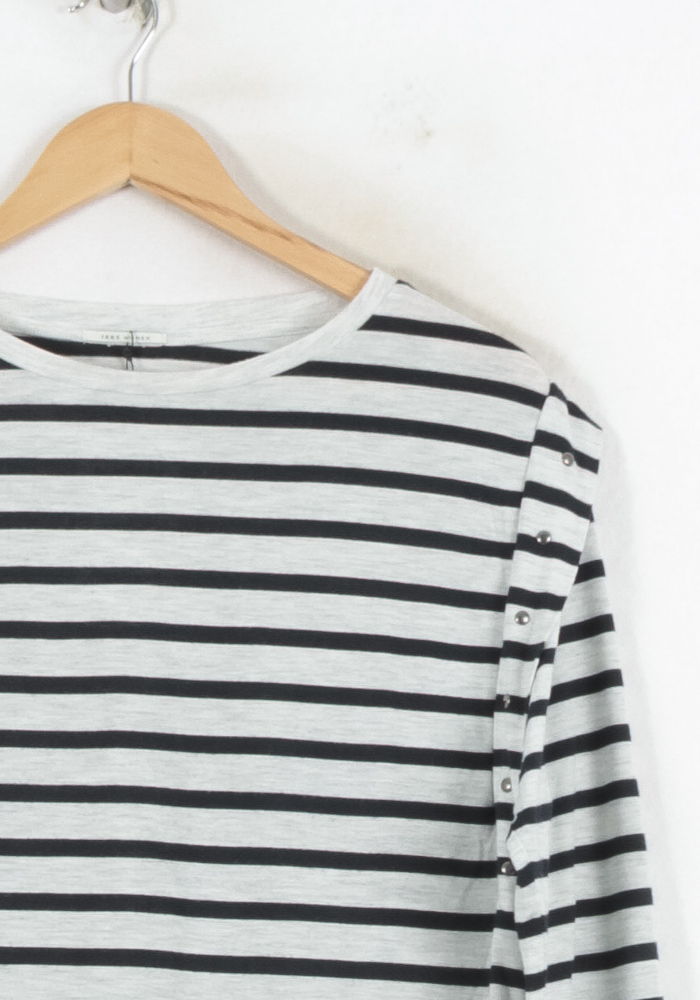 Blouse Noire et Blanche - Taille L/40