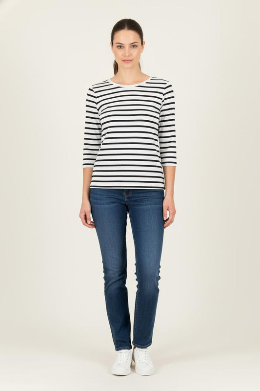 Blouse Noire et Blanche - Taille L/40