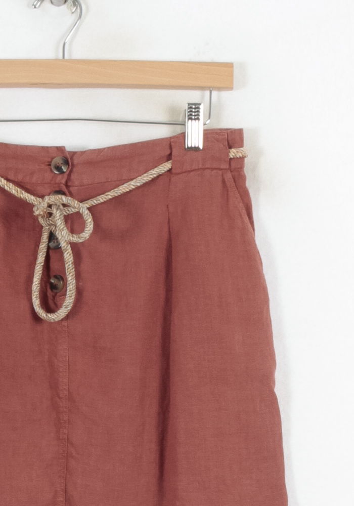 Jupe Boutonnée Rouge - Taille M/38