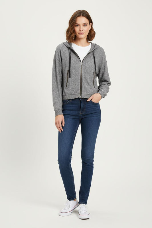 Veste à Capuche Grise - Taille S/36