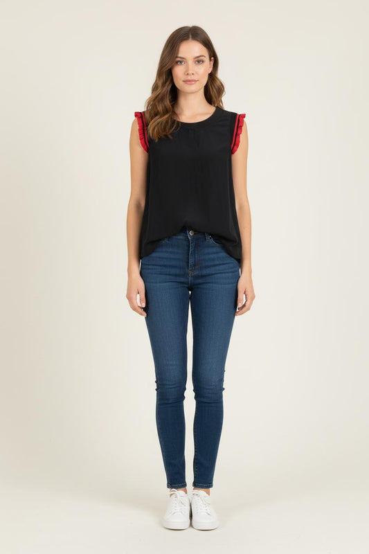 Top Bleu et Rouge - Taille M/38