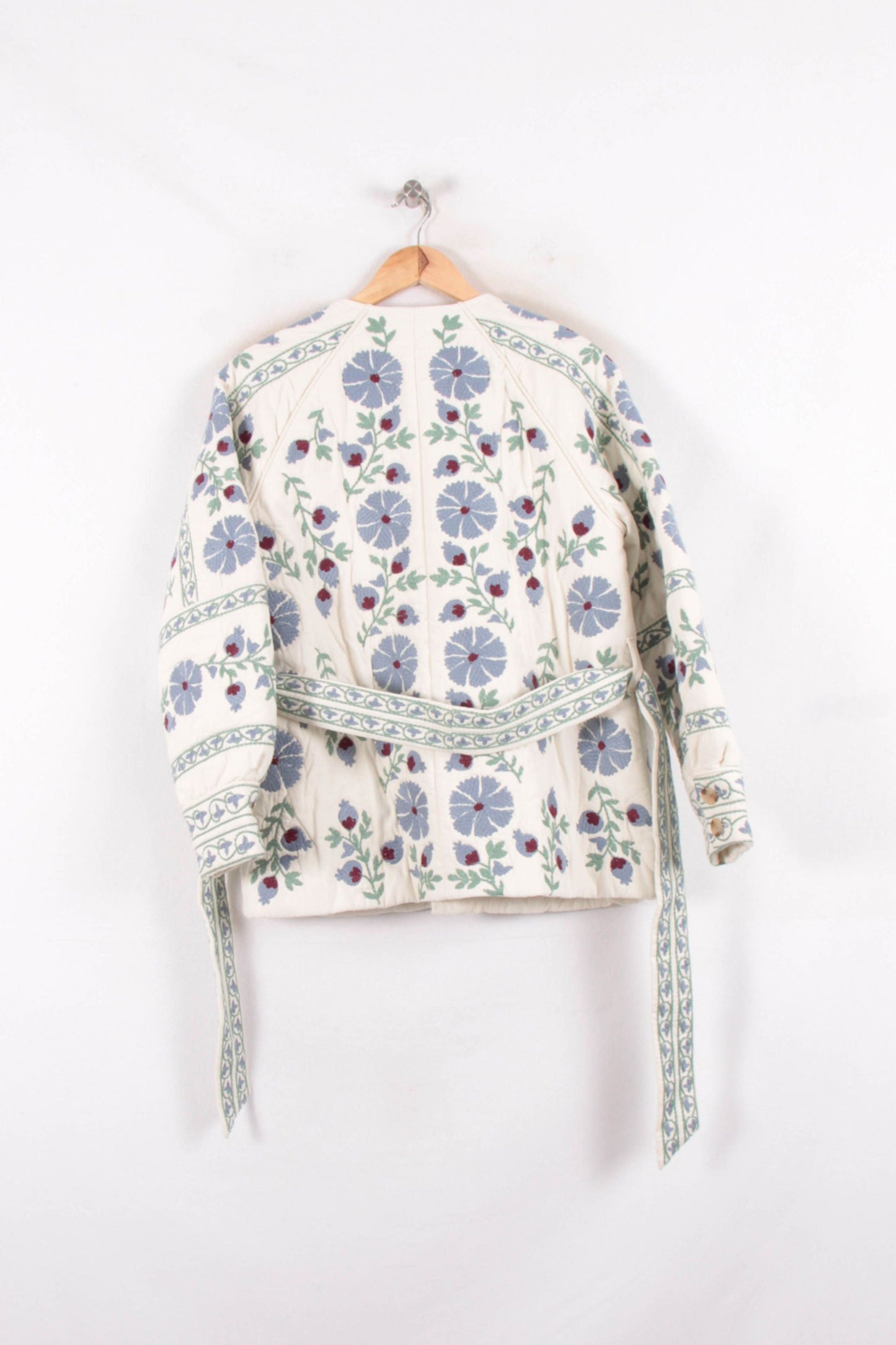 Veste Brodée Blanche et Bleue - Taille L/40