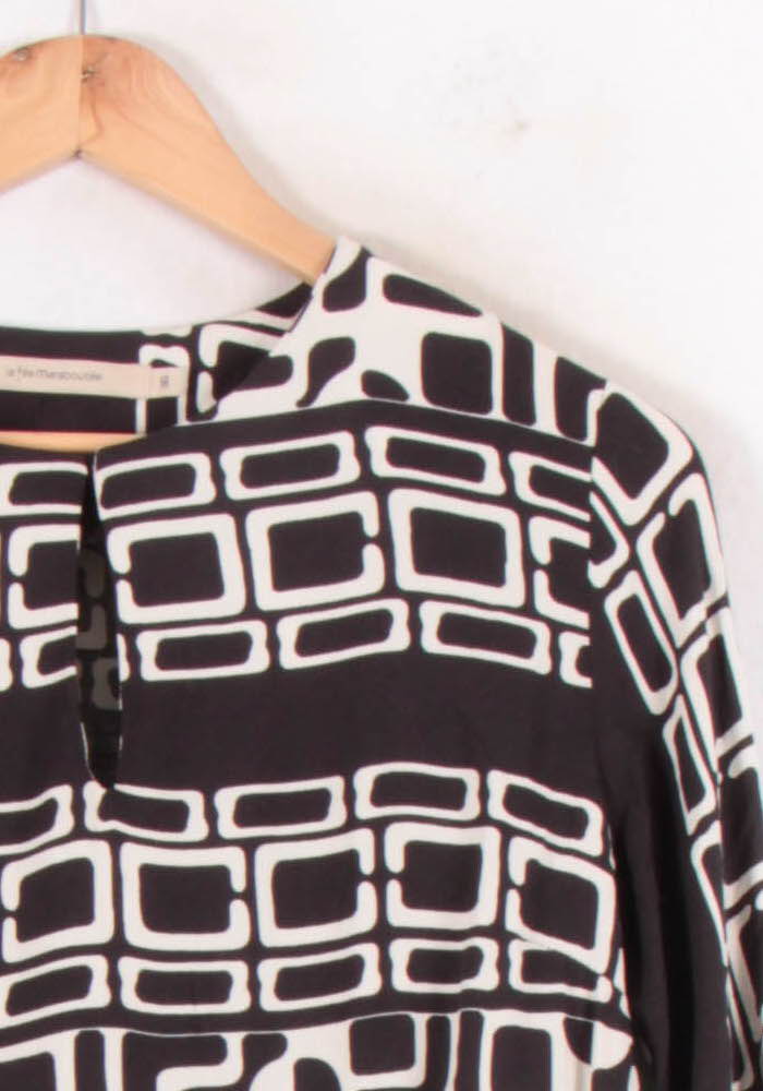 Blouse Noire et Blanche - Taille S/36