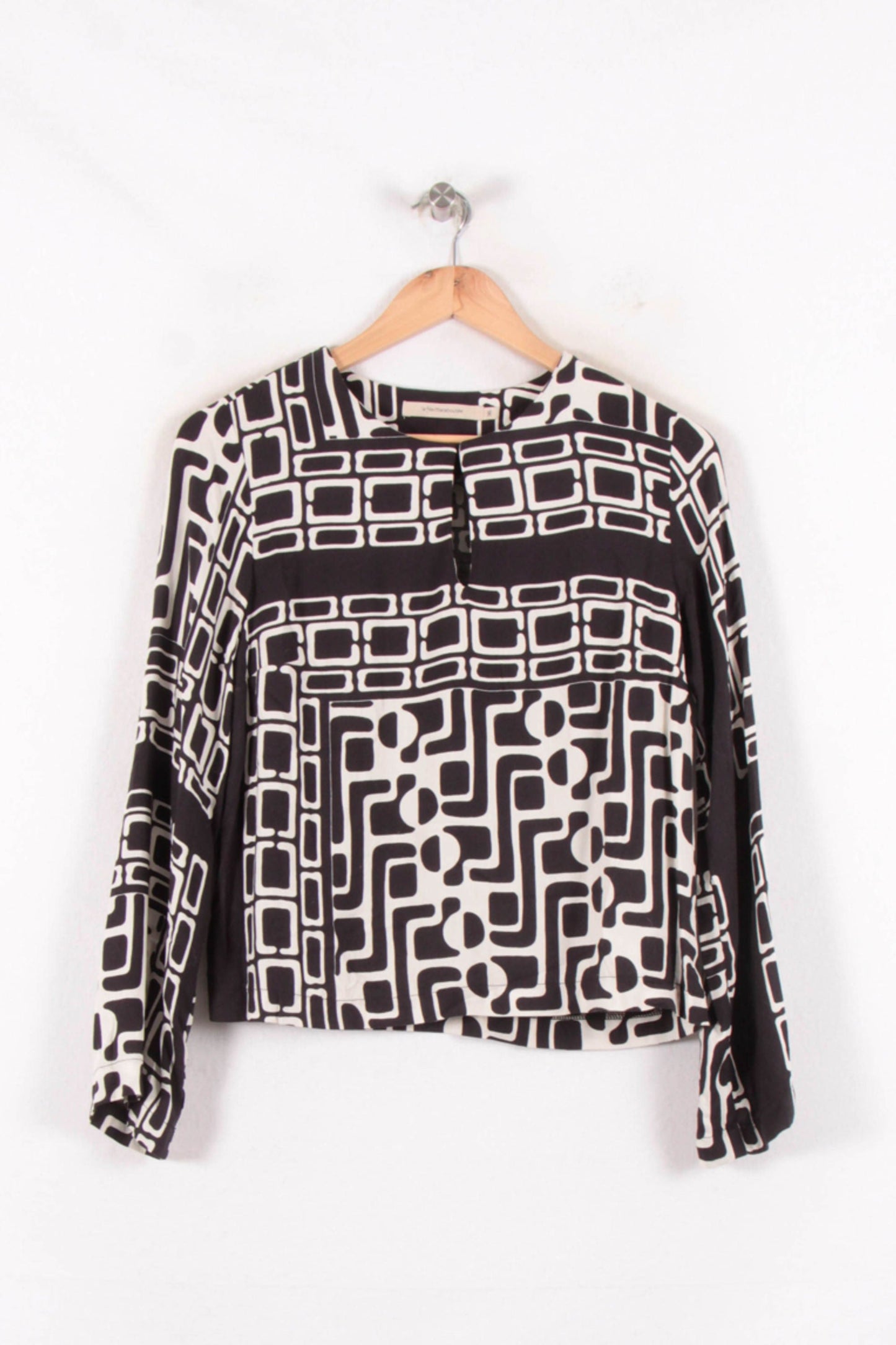 Blouse Noire et Blanche - Taille S/36