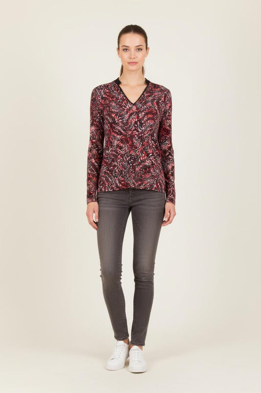 Tee-shirt Manches Longues Multicolore - Taille XS/34