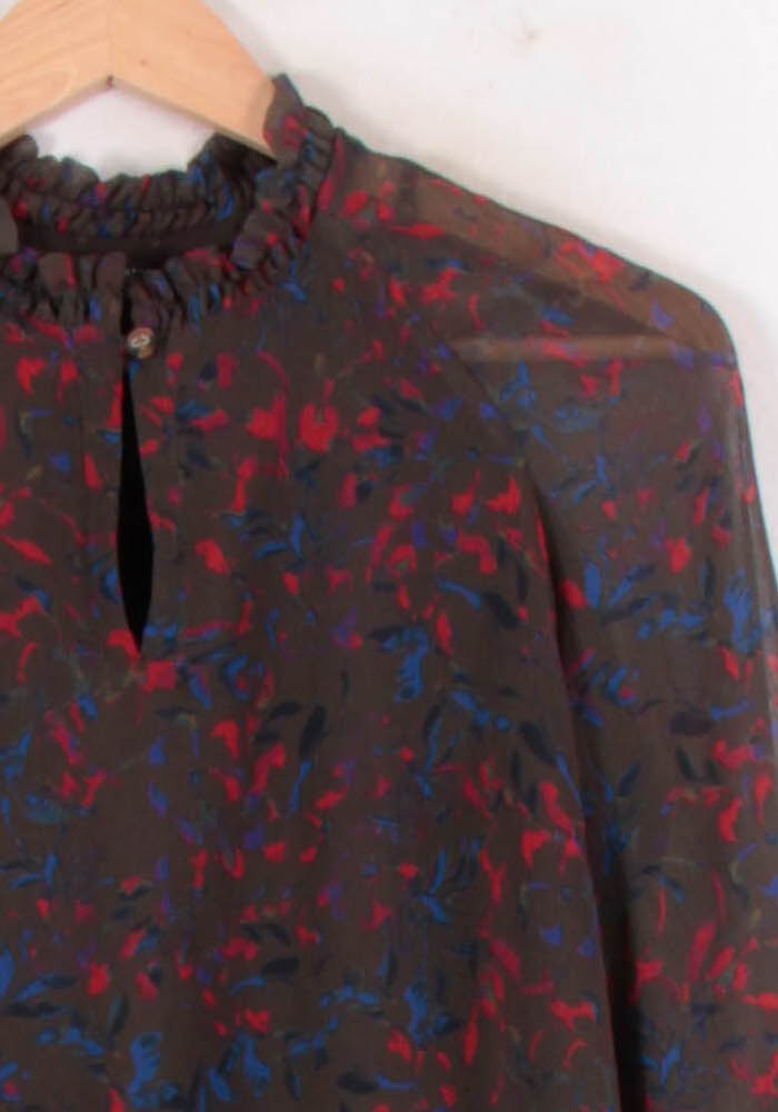 Blouse Verte et Rouge - Taille M/38