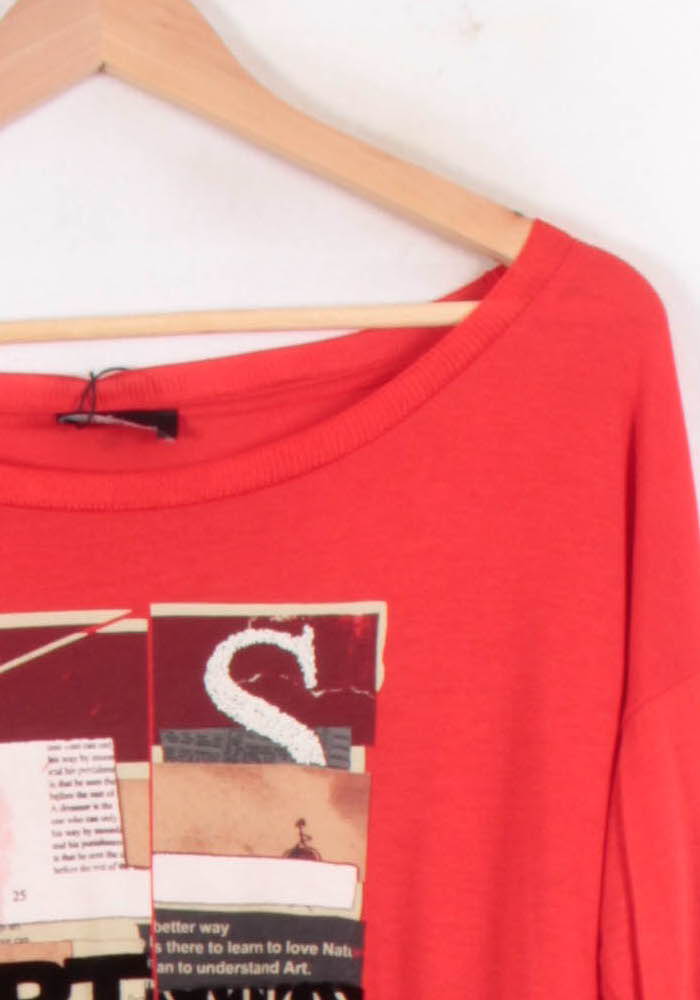 Tee-shirt manches longues rouge - Taille M/38