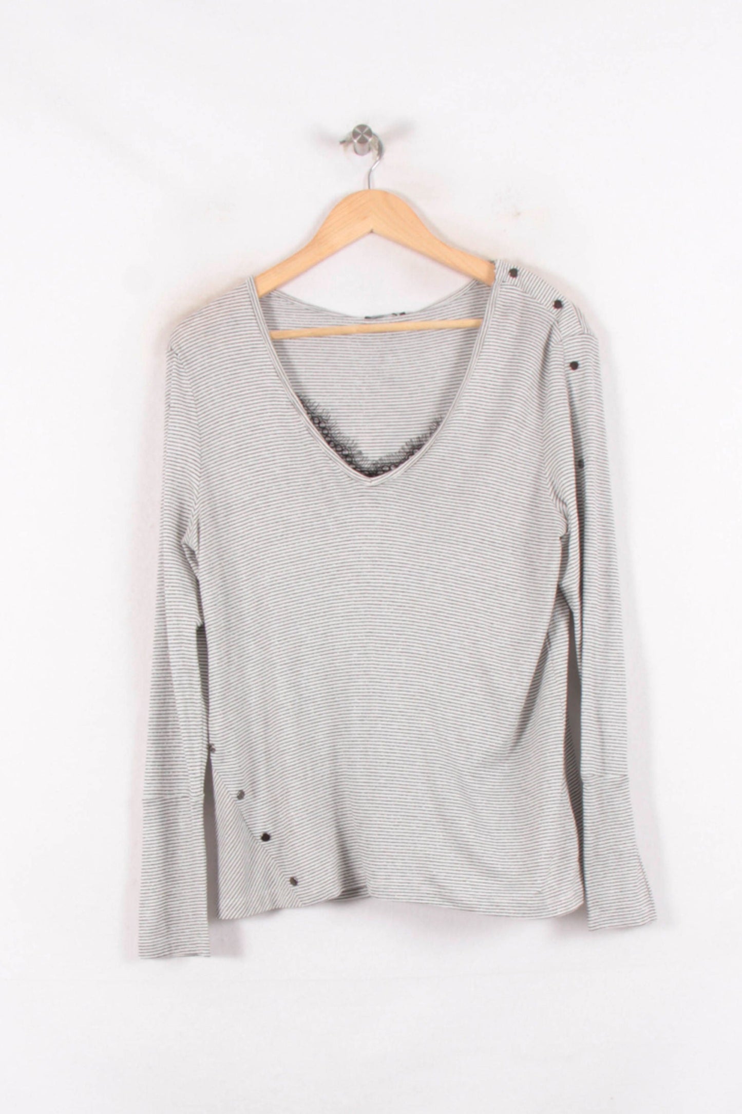 Tee-shirt Manches Longues Gris - Taille XL/42