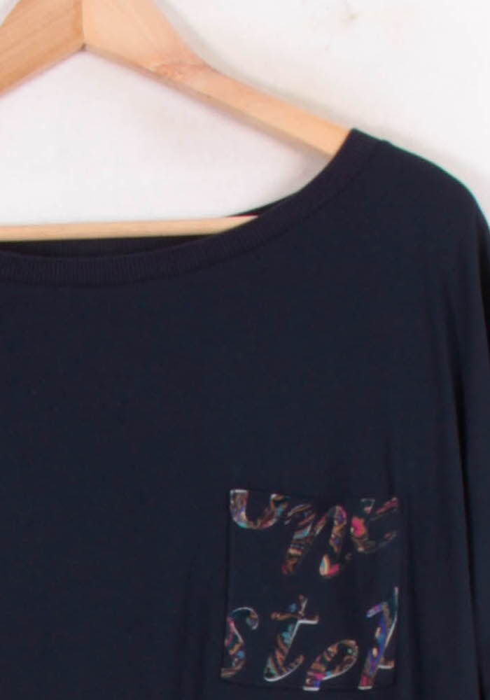 Tee-shirt Manches Longues Bleu - Taille XL/42